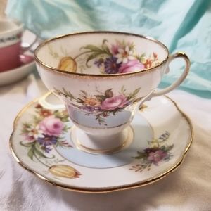 A beautiful old fine bone china cup and saucer from England